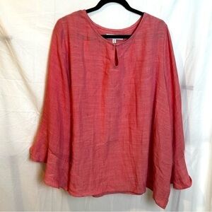 Fever Bell Sleeve Bohemian Plus Size Top Size 3X